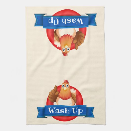 Keukenhanddoek was kip (Verticaal)