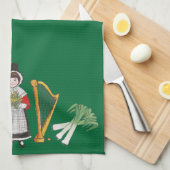 Keukenhanddoek: Welsh, Daffodils, Dragon Leeks Har Theedoek (Quarter Fold)