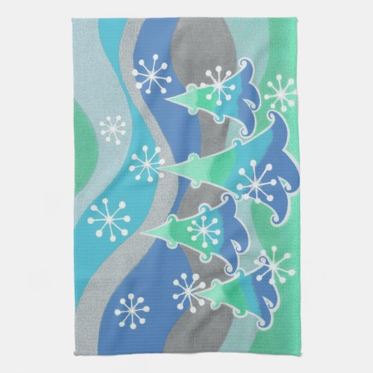 keukenhanddoek winterbomen (Verticaal)