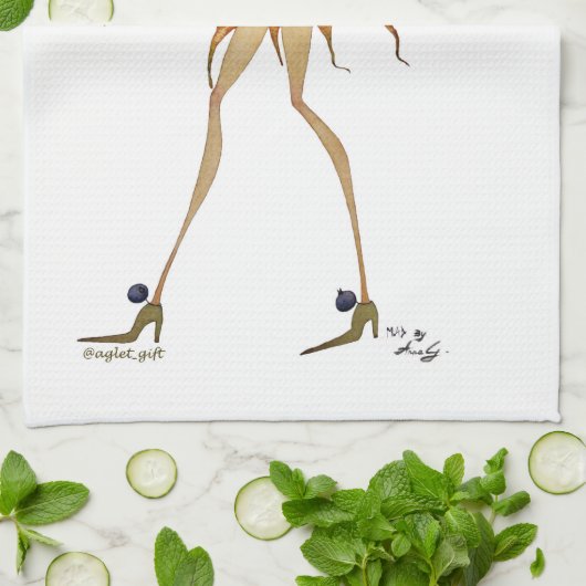 Keukenhanddoek "wortelen" (Gevouwen)