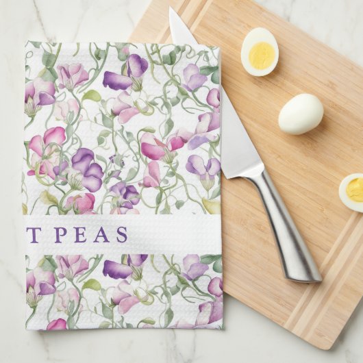 Keukenhanddoek Zoete Erwten (Quarter Fold)