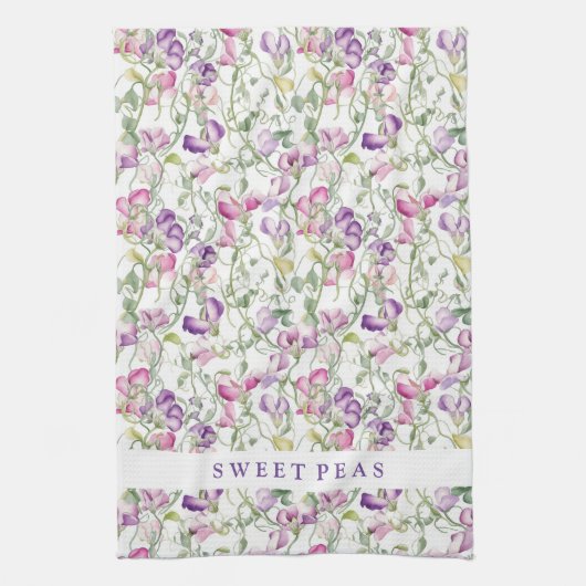 Keukenhanddoek Zoete Erwten (Verticaal)