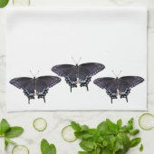 Keukenhanddoek Zwart Swallowtails (Gevouwen)