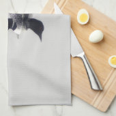 Keukenhanddoek Zwart-witte ballon op een meer (Quarter Fold)