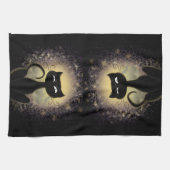Keukenhanddoek - Zwarte kat in licht (Horizontaal)