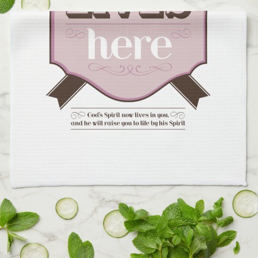 KeukenhanddoekBijbelscriptRomans 8:11 Theedoek (Gevouwen)