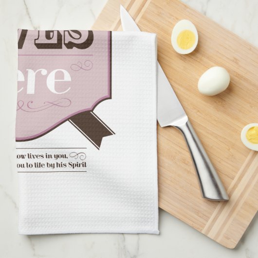 KeukenhanddoekBijbelscriptRomans 8:11 Theedoek (Quarter Fold)