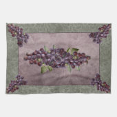 Keukenhanddoekdruiven met Floral Backdrop Theedoek (Horizontaal)