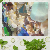 Keukenhanddoeken, aangepast blauw zeewier theedoek (Gevouwen)