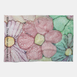 Keukenhanddoeken "bloemen/alcoholinkt"