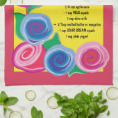 Keukenhanddoeken "Bloemen met bakzegels" (Gevouwen)