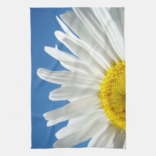 Keukenhanddoeken Blue Sky White Daisy Bloemen (Verticaal)