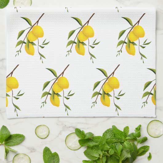keukenhanddoeken citroenen (Gevouwen)