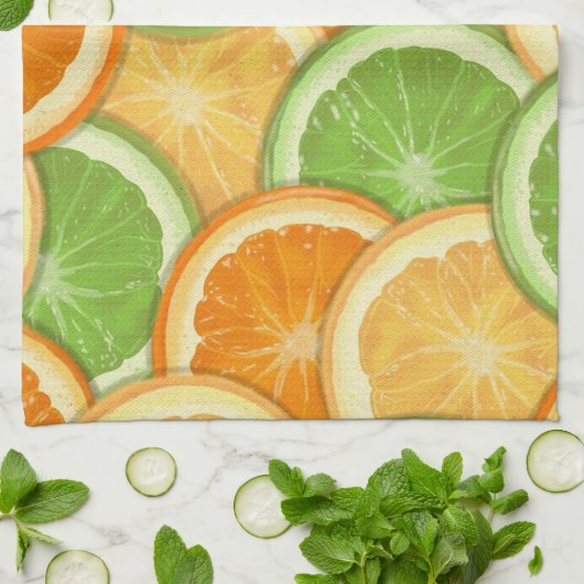 keukenhanddoeken citrus (Gevouwen)