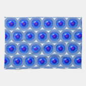 Keukenhanddoeken - Concentrische cirkels in blauw (Horizontaal)