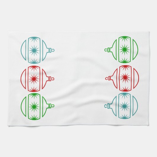 Keukenhanddoeken - kerstsiervoorwerpen (Horizontaal)