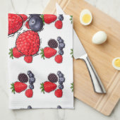 Keukenhanddoeken met bessen (Quarter Fold)