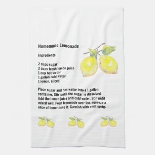 Keukenhanddoeken met citroenen