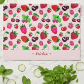 Keukenhanddoeken met fel sappige bessen (Gevouwen)