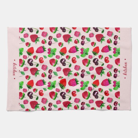 Keukenhanddoeken met fel sappige bessen (Horizontaal)