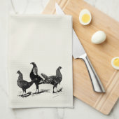 Keukenhanddoeken met kippen in landstijl (Quarter Fold)