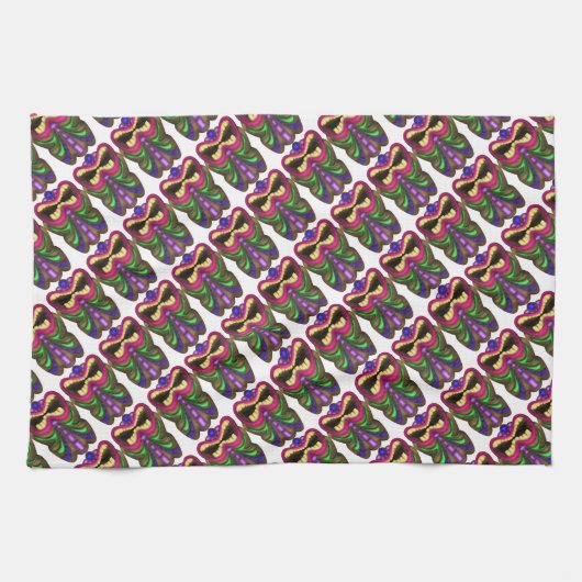 Keukenhanddoeken met patroon Fun Tiki (Horizontaal)