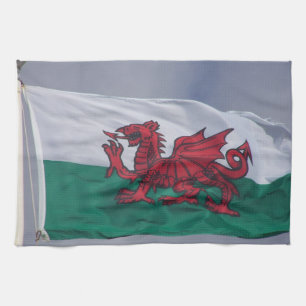 keukenhanddoeken onder Wales-vlag