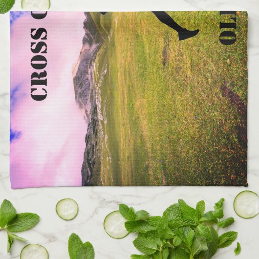 Keukenhanddoeken over land (Gevouwen)