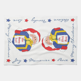 Keukenhanddoeken personaliseren "kerstkerstkerstke