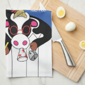 Keukenhanddoeken, prettige kerst en een gelukkig m theedoek (Quarter Fold)