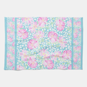 Keukenhanddoeken, roze rozen, witte buiken theedoek