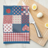 Keukenhanddoeken, theedoeken, Faux-Patchwork, Ging Theedoek (Quarter Fold)