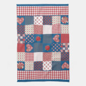 Keukenhanddoeken, theedoeken, Faux-Patchwork, Ging Theedoek (Verticaal)