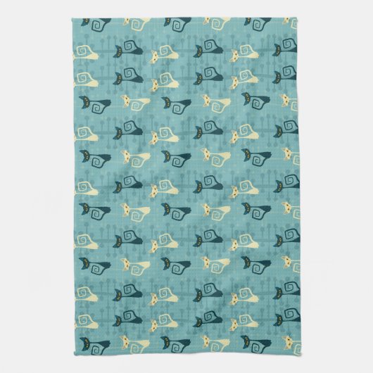 Keukenhanddoeken uit Midden-Midden-Midden-Kat (Verticaal)