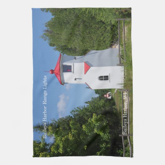 keukenhanddoeken van Baileys Harbor Range Lights (Verticaal)