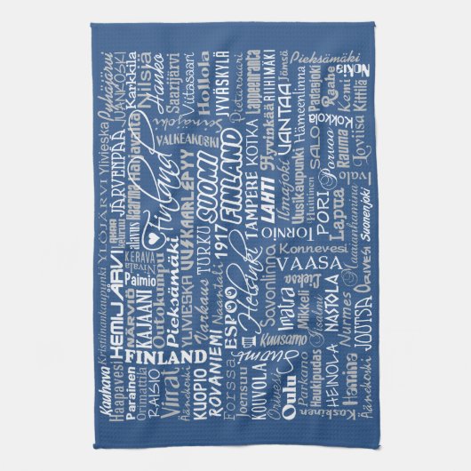 Keukenhanddoeken van Finse Towns (Verticaal)