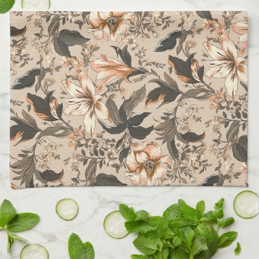 keukenhanddoeken van Floral Pattern (Gevouwen)