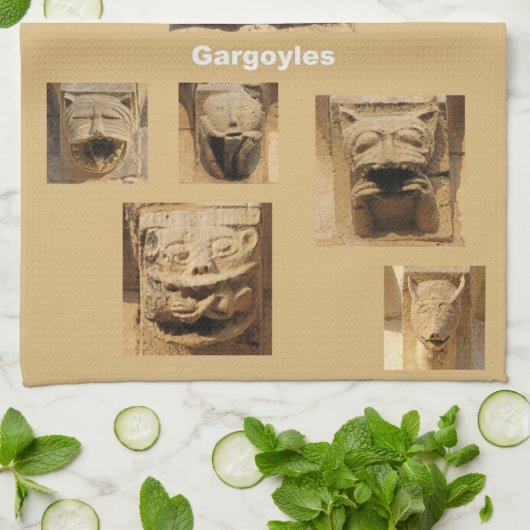 keukenhanddoeken van Gargoyles (Gevouwen)