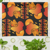 Keukenhanddoeken van het kleurrijke AFRICA (Gevouwen)