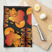 Keukenhanddoeken van het kleurrijke AFRICA (Quarter Fold)