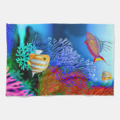 Keukenhanddoeken van kleurrijk koraalrif (Horizontaal)