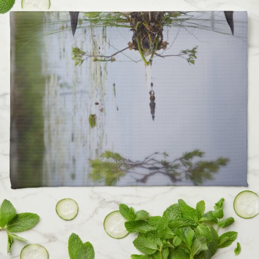 Keukenhanddoeken van Nesting Loon (Gevouwen)