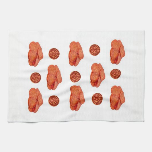 keukenhanddoeken van Pepperoni (Horizontaal)