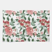 Keukenhanddoeken van rode of levende Floral (Horizontaal)