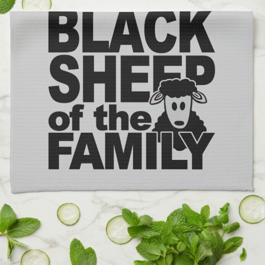 keukenhanddoeken van zwarte schapen (Gevouwen)