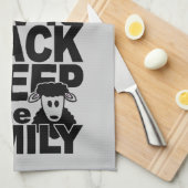 keukenhanddoeken van zwarte schapen (Quarter Fold)