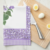  keukenhanddoeken, Violet en Check Gingham Theedoek (Quarter Fold)