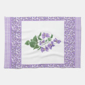  keukenhanddoeken, Violet en Check Gingham Theedoek (Horizontaal)