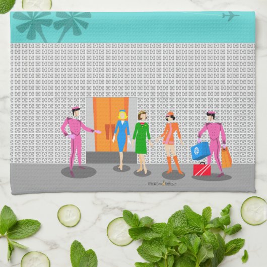 Keukenhanddoeken voor atoompalmen Stewardess Kitch (Gevouwen)