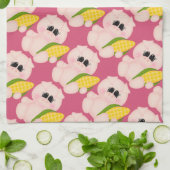 keukenhanddoeken voor Corn Pig-cartoon (Gevouwen)